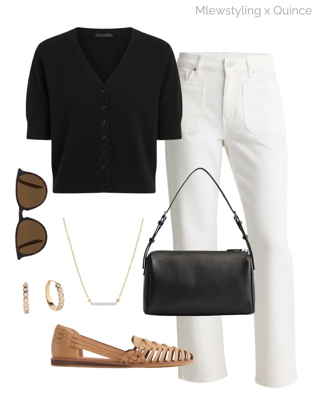 Short sleeved sweaters + white jeans = the perfect spring uniform 🤍

#QuincePartner @Quince