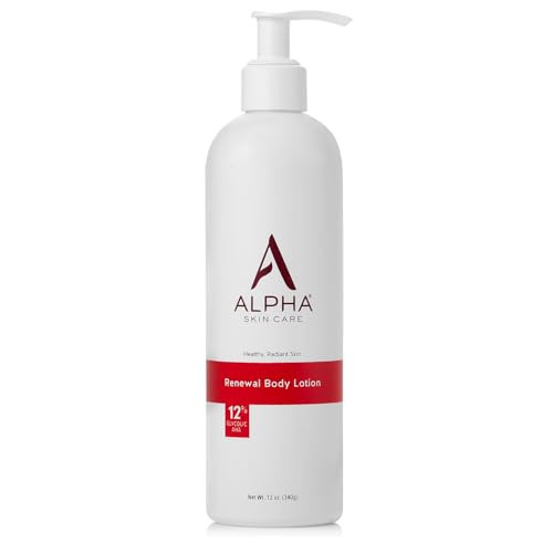 Alpha Skin Care Revitalizing Body Lotion, 12% Glycolic AHA, Simple & Effective Daily Moisturizer with Alpha Hydroxy Acid, Hydrates & Exfoliates for Soft, Smooth Skin, Anti-Aging, 12 Oz | Amazon (US)