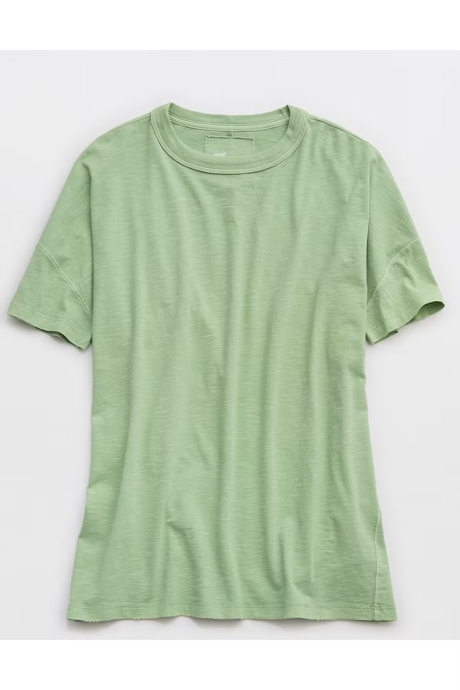Aerie Oversized Crew Boyfriend T-Shirt Women's Leaf Green XS | Aerie