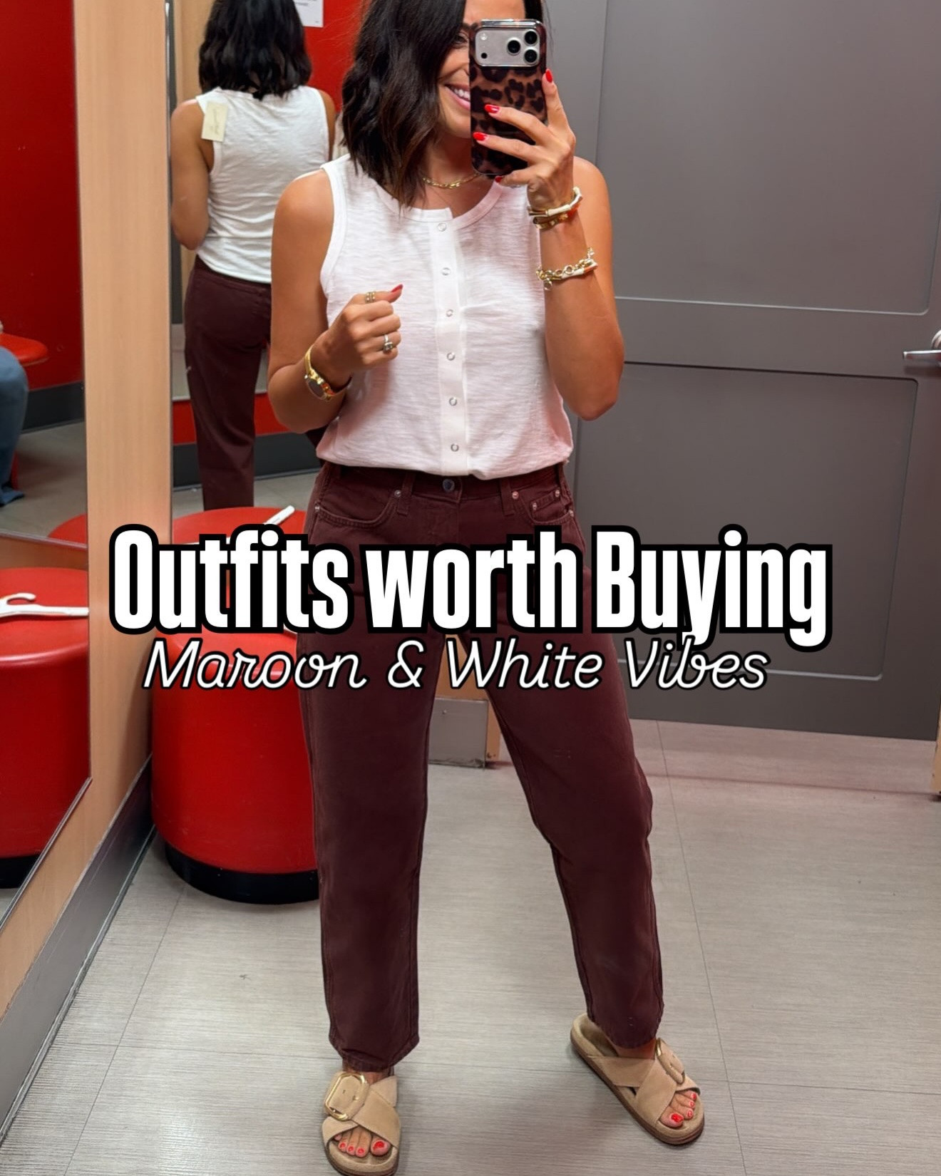 Commmet for 🔗🔗 to shop! 

For size reference I’m 5’3 126 lbs 
You can shop these finds & more on my @shop.ltk 

#walmartfashion 
#walmarthaul 
#walmartfinds 
Maroon pants midrise pants wide leg pants early fall outfit qWalmart fashion Walmart haul mom fashion casual fashion sneakers neck bandana scarf fall colors outfit ideas gameday sports  burgundy petite fashion huntsville Al