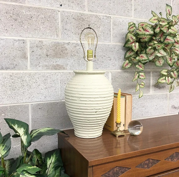 Vintage Table Lamp Retro 1970s Mid Century Modern  Textured  | Etsy | Etsy (US)