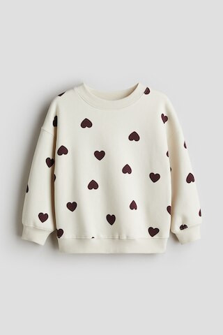 H & M - Oversized Brushed-Inside Sweatshirt - Beige | H&M (US + CA)