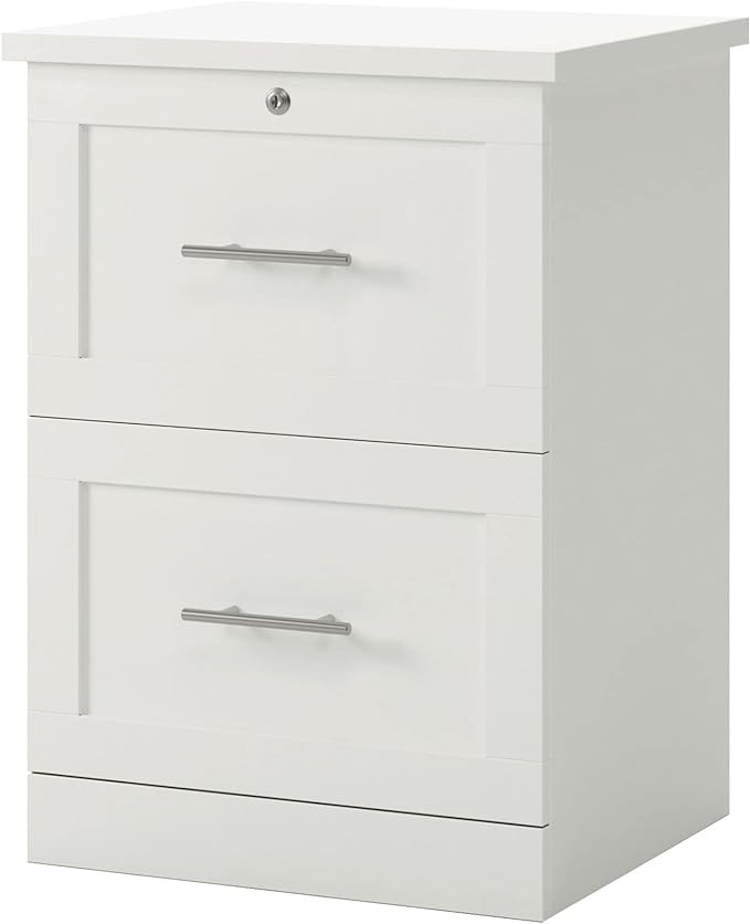 Realspace® 17"D Vertical 2-Drawer File Cabinet, White | Amazon (US)