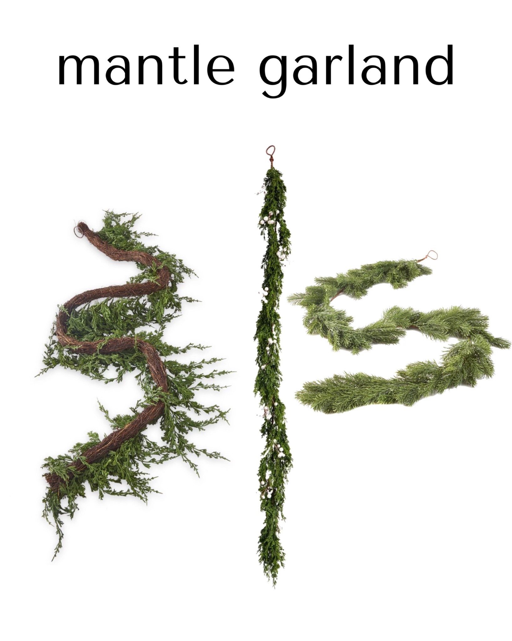 What i used on my mantle! Christmas mantle garland 