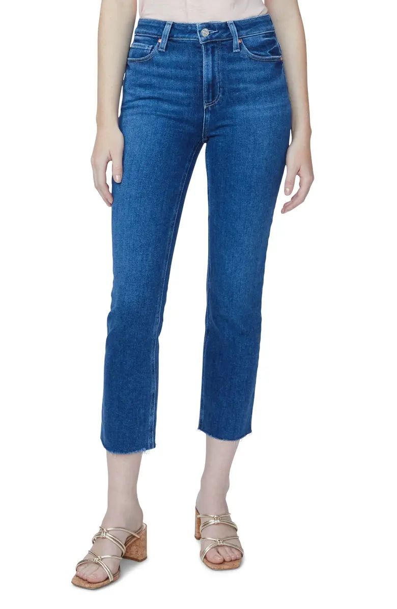 PAIGE Cindy High Waist Crop Straight Leg Jeans | Nordstrom | Nordstrom