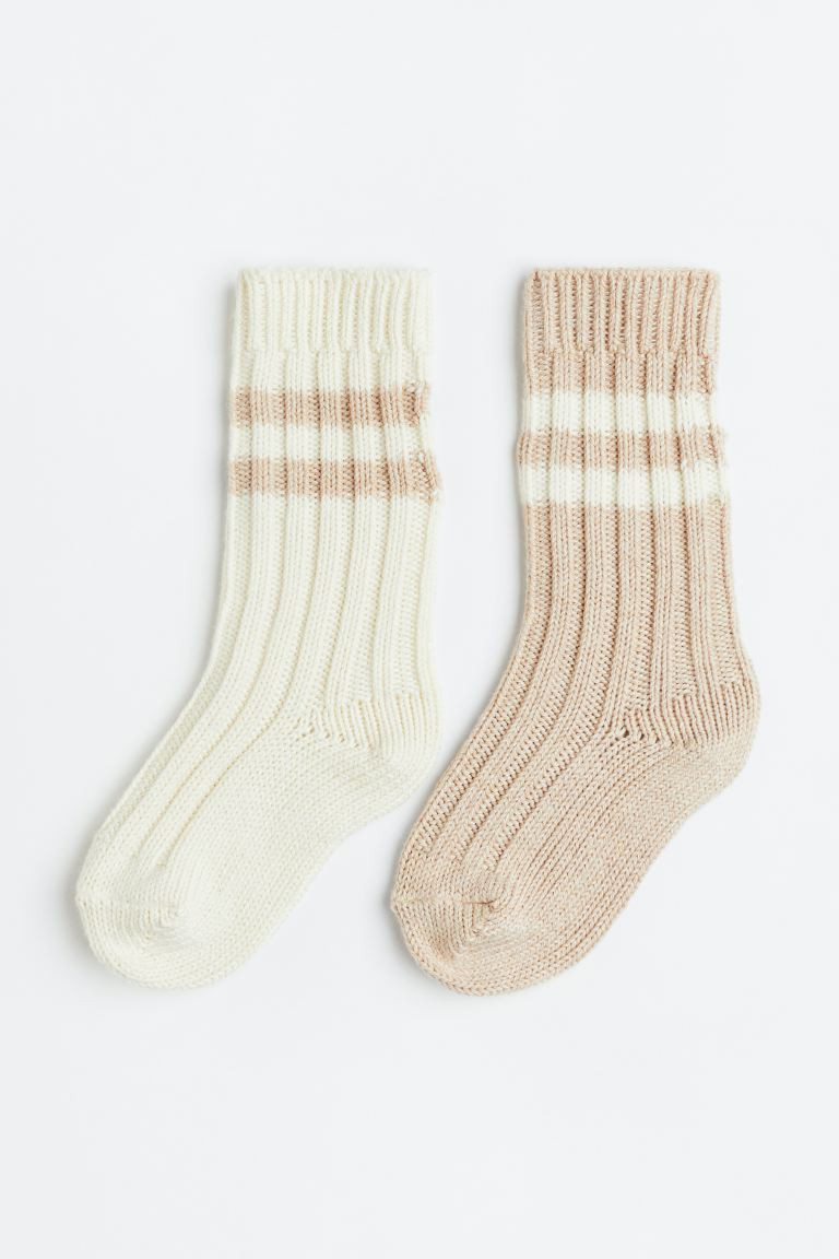 2-pack knitted socks | H&M (UK, MY, IN, SG, PH, TW, HK)