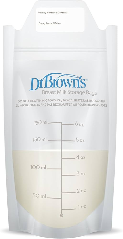 Dr. Brown’s Breast Milk Storage Bags, Disposable and Durable Bags for Freezing & Heating Breast... | Amazon (US)