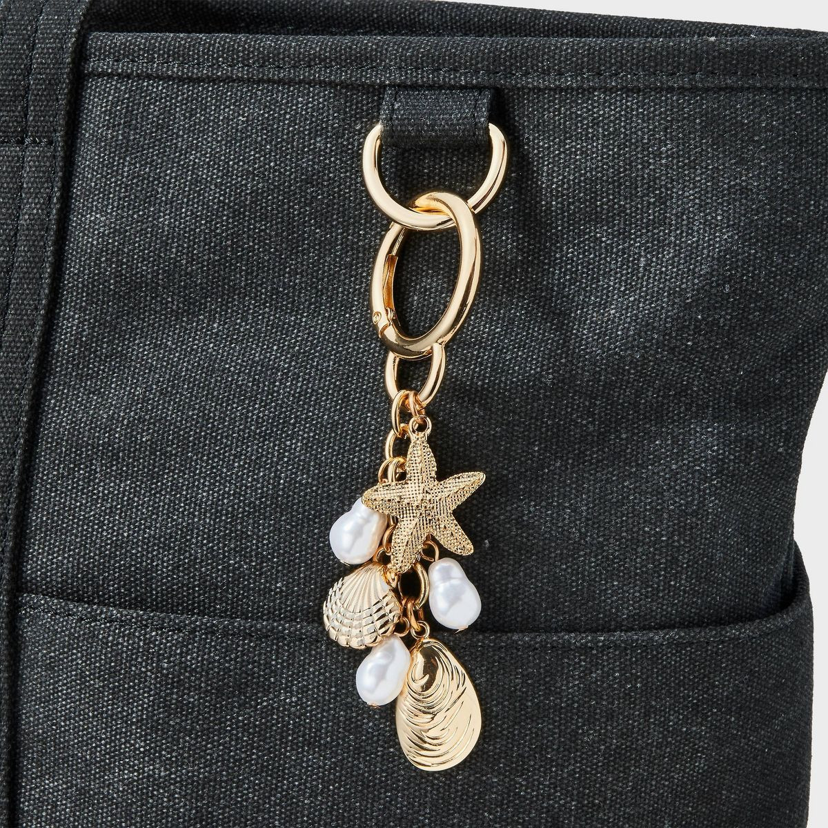 Mixed Simulated Pearl & Seashell Cluster Handbag Charm - A New Day™ Gold | Target