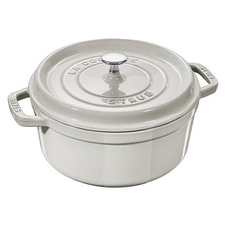 Staub Cast Iron 4 Qt. Round Cocotte - Matte Colors - 9763246 | HSN | HSN