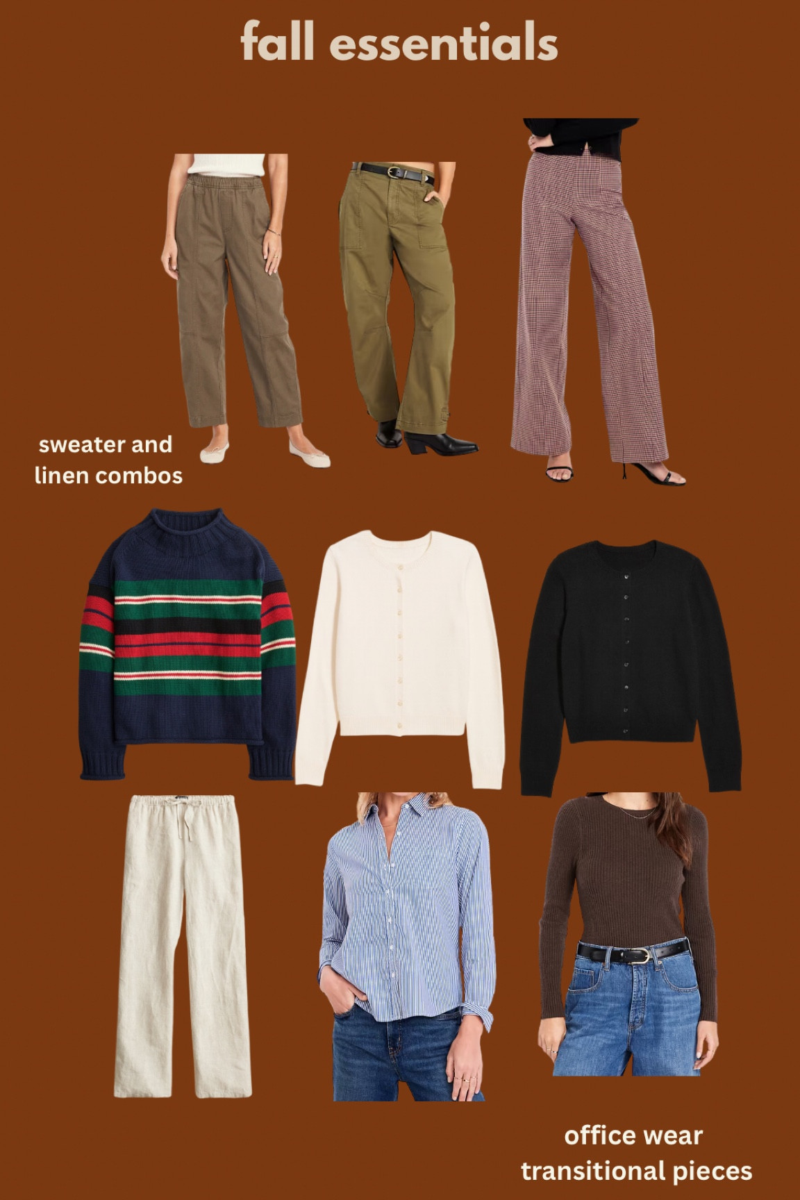 My fall essentials and what’s in my cart! I’m loving sweater and linen combos and focusing on office transitional pieces. 

#LTKSeasonal