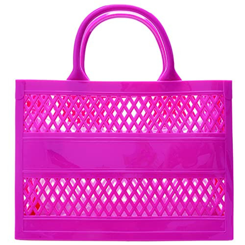 Jelly Tote Bag Plastic Basket Purse, Flower Tote Bag Aesthetic, Gift Bag for Women | Amazon (US)