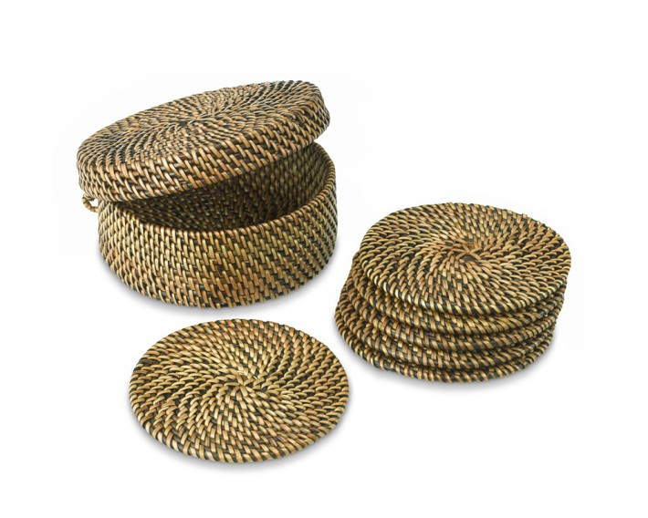 Nito Coasters with Holder, Set of 6 | Williams-Sonoma