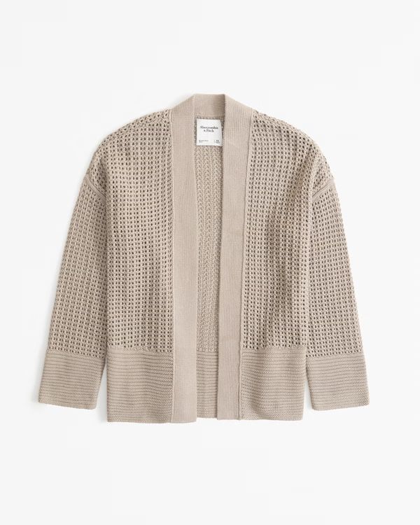 Textural Long-Length Cardigan | Abercrombie & Fitch (US)