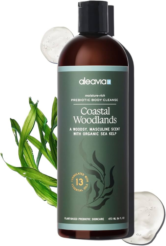 Aleavia Coastal Woodlands Mens Body Cleanse – Organic & All-Natural Prebiotic Body Wash for Men... | Amazon (US)
