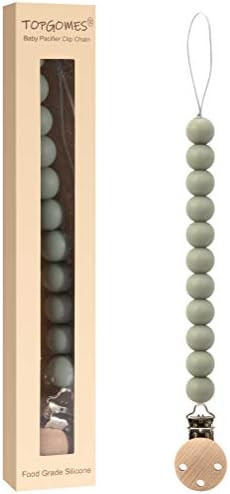 Pacifier Clip for Baby, BPA Free Silicone Teething Beads Toys fits Most Pacifier Styles, Handmade... | Amazon (US)