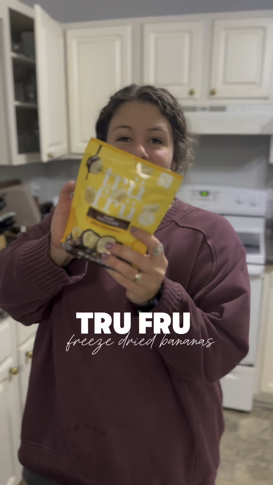 Tru Fru freeze dried banana bites 🍌🍫