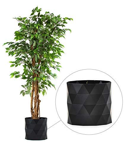 Deluxe 6 Feet Tall FICUS Silk Leaf Artificial Tree + 8" Base + 12" Plant Pot Skirt. 18 Feet of Vine  | Amazon (US)
