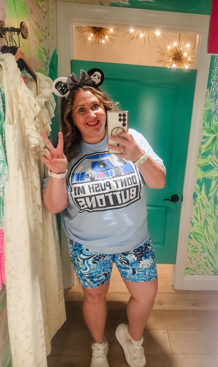 Greetings from Disney World!My favorite thing to wear at Disney on Star Wars day are my Lilly Bike Shorts and a Tshirt ! Copy my Disney look here! #livinglargeinlilly #plussize

#LTKActive #LTKplussize #LTKtravel