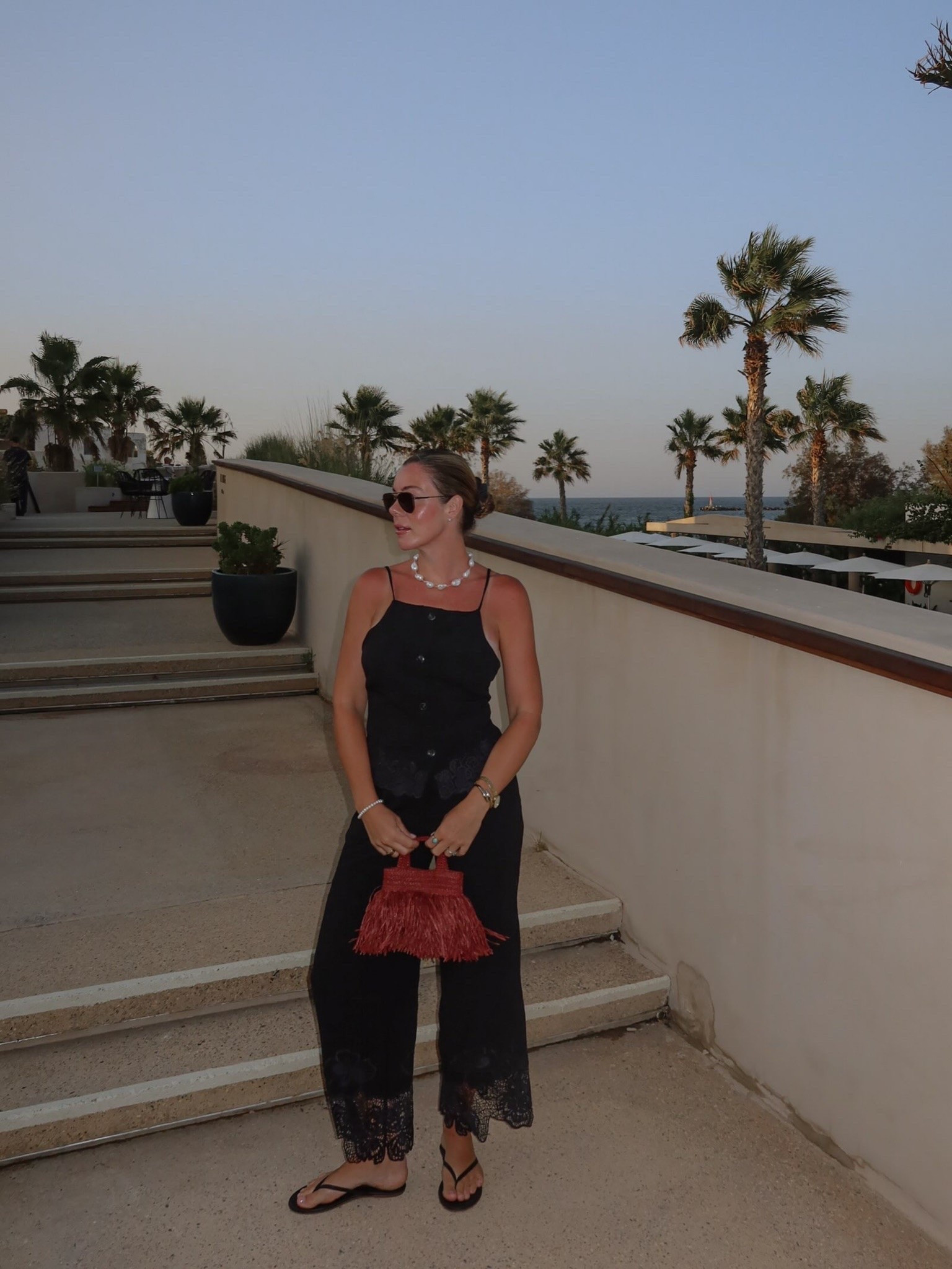 Chic black matching set for dinner

#LTKootd #LTKTravel