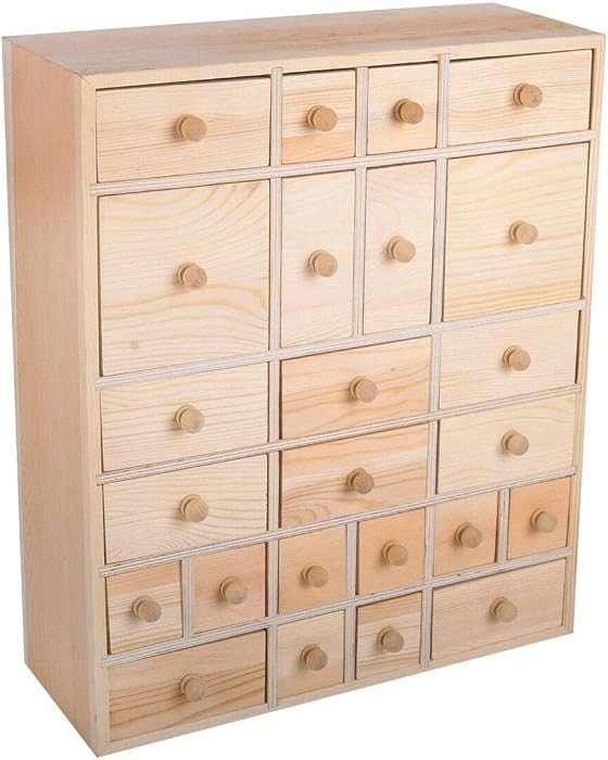 Vencer Wooden Countdown to Christmas Advent Calendar Storage Organizer with 24 Drawers,Jewelry Bo... | Amazon (US)