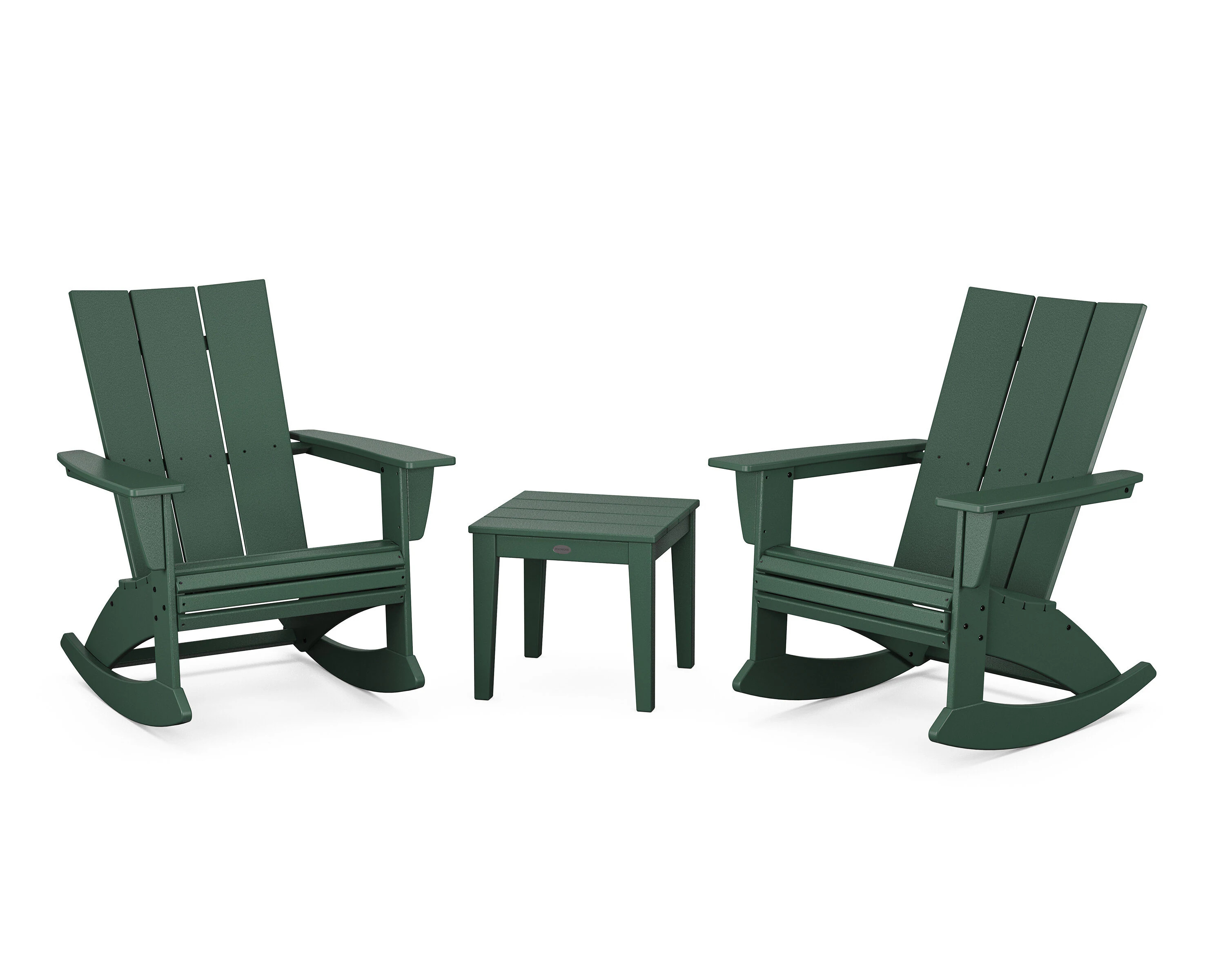POLYWOOD Modern Adirondack 3 -Piece Patio Conversation Set one_size | PWS2205-1-GR | Lowe's