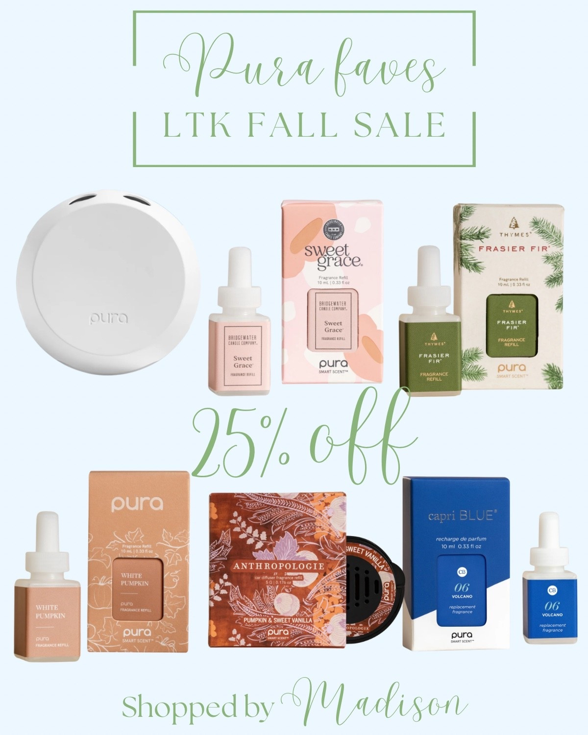 25% off all Pura when you shop in the LTK app! 
Pura sale, ltk fall sale, daily deals, gifts for her, gifts for mom, gift guide for her, gift ideas for mom, gift ideas for sister, gift ideas for wife 

#LTKSaleAlert #LTKSeasonal #LTKFallSale
