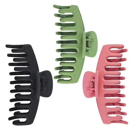 Large hairy claw clip frosted plastic hair claw clip non-slip large female girl claw clip (5 pcs) | Walmart (US)