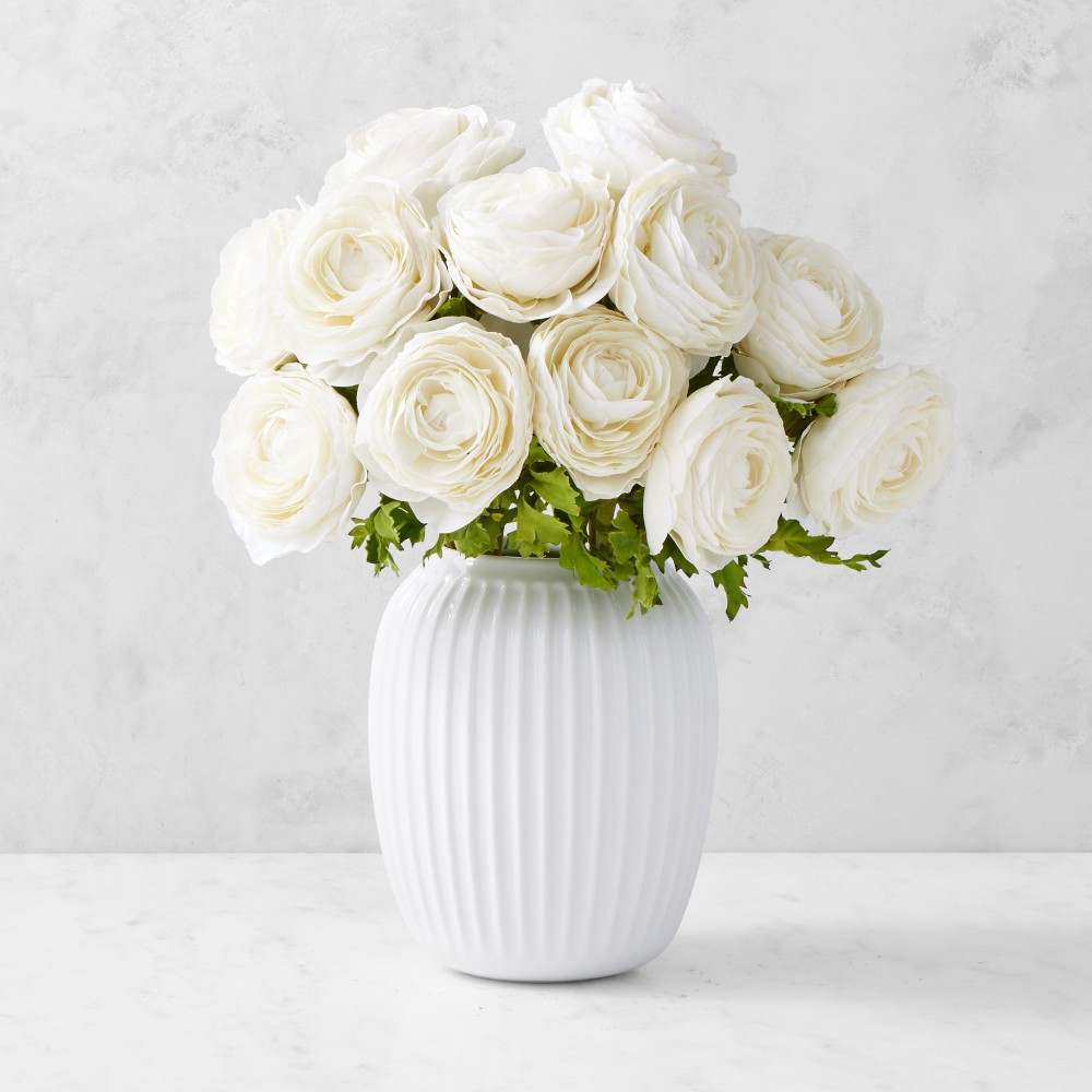 Jeff Leatham x Williams Sonoma Real Touch Faux White Ranunculus Stems, Set of 12 | Williams-Sonoma