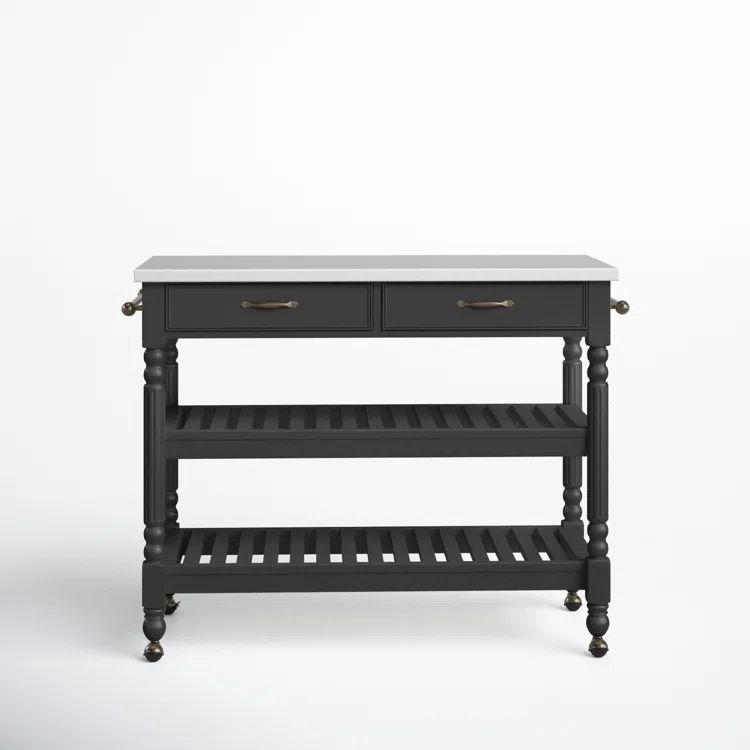 Birch Lane™ Dobbs Kitchen Cart Stainless Steel Top | Birch Lane | Wayfair North America