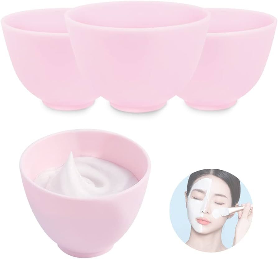 4Pcs Diy Face Mask Mixing Bowl, Microwavable Silicone Facial Mud Bowl Cosmetic Beauty Tool for Ho... | Amazon (US)