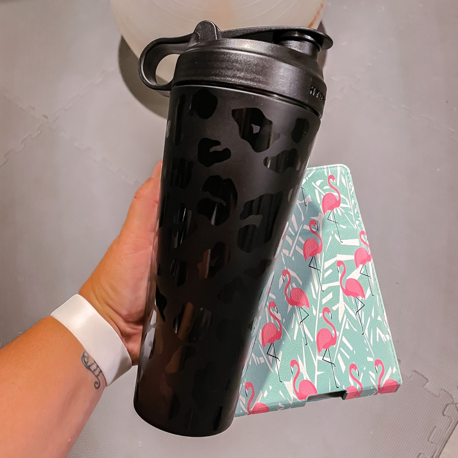 gangs all here for my early morning workouts!

the stainless steel shaker from HydroJug keeps my water cold to cool me off after the elliptical + my spicy reads on my kindle! 🥵

also tagging the flooring in the gym part of our basement and the other HydroJug items I’ve been loving.

#LTKfit #LTKunder50 #LTKcurves