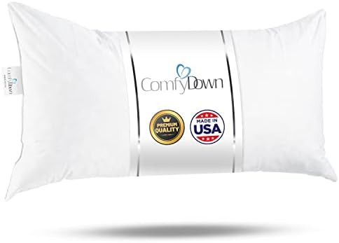 12X20 Decorative Throw Pillow Insert, Premium Down and Feathers Fill, 100% Cotton Cover 233 Threa... | Amazon (US)