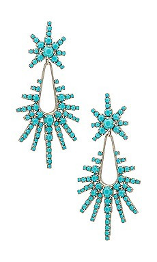 Elizabeth Cole Remington Earrings in Turquoise from Revolve.com | Revolve Clothing (Global)