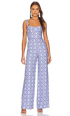 SALONI Rachel Jumpsuit in Delphiniums from Revolve.com | Revolve Clothing (Global)