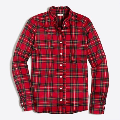 Plaid ruffle shirt | J.Crew Factory