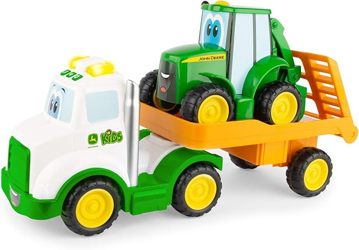TOMY John Deere Lights & Sounds Farmin' Friends Hauling Set - Includes Toy Truck and Backhoe Trac... | Amazon (US)