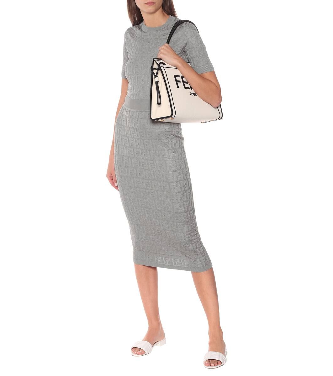 Cotton-blend knit midi skirt | Mytheresa (UK)