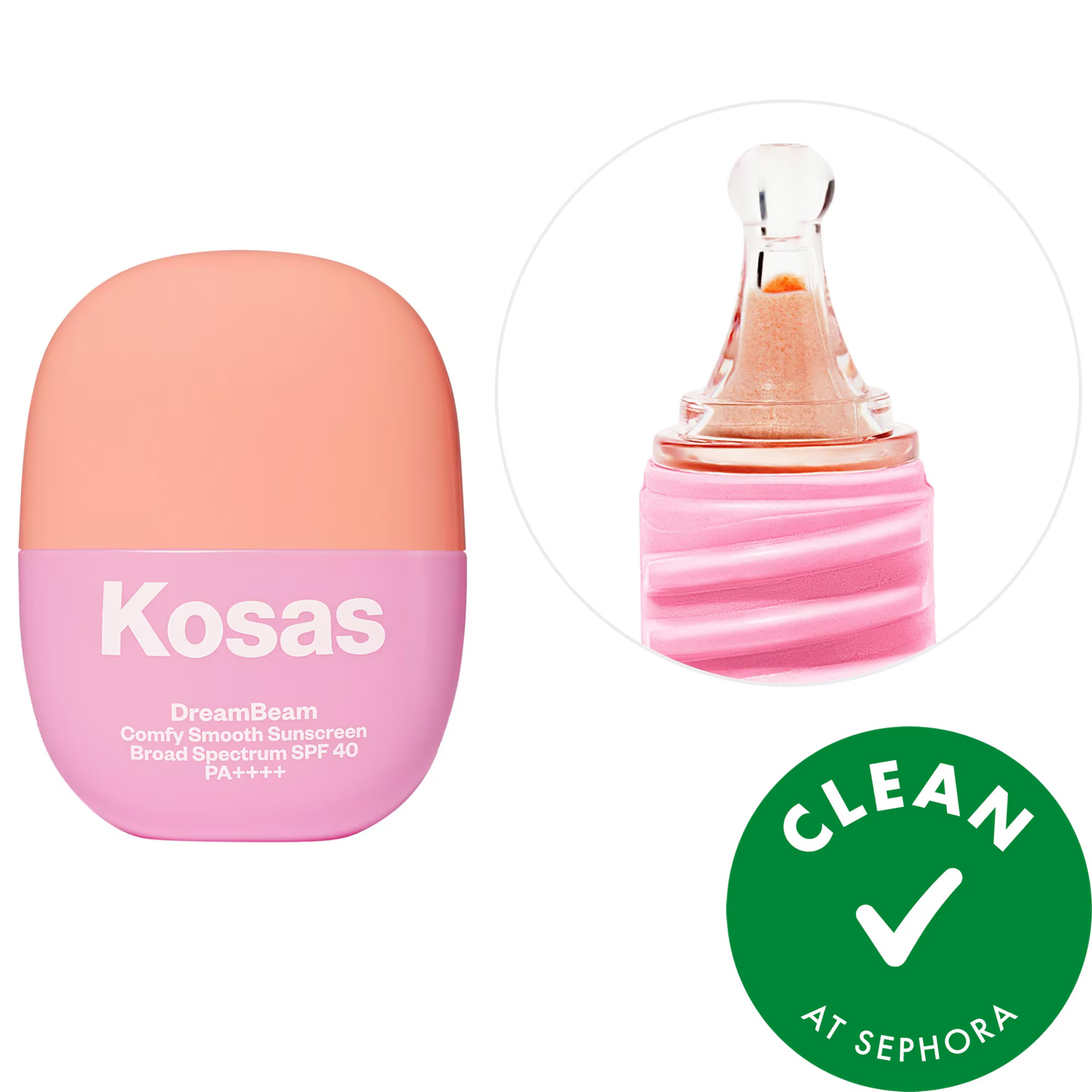 Kosas Mini DreamBeam Silicone-Free Mineral Sunscreen SPF 40 with Ceramides and Peptides .5 oz / 15 ml | Sephora (US)