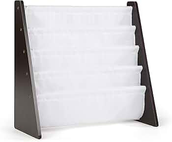 Humble Crew 4-Tier Kids Bookshelf, Espresso Wood/White - Premium Book Shelf for Kids Rooms with F... | Amazon (US)