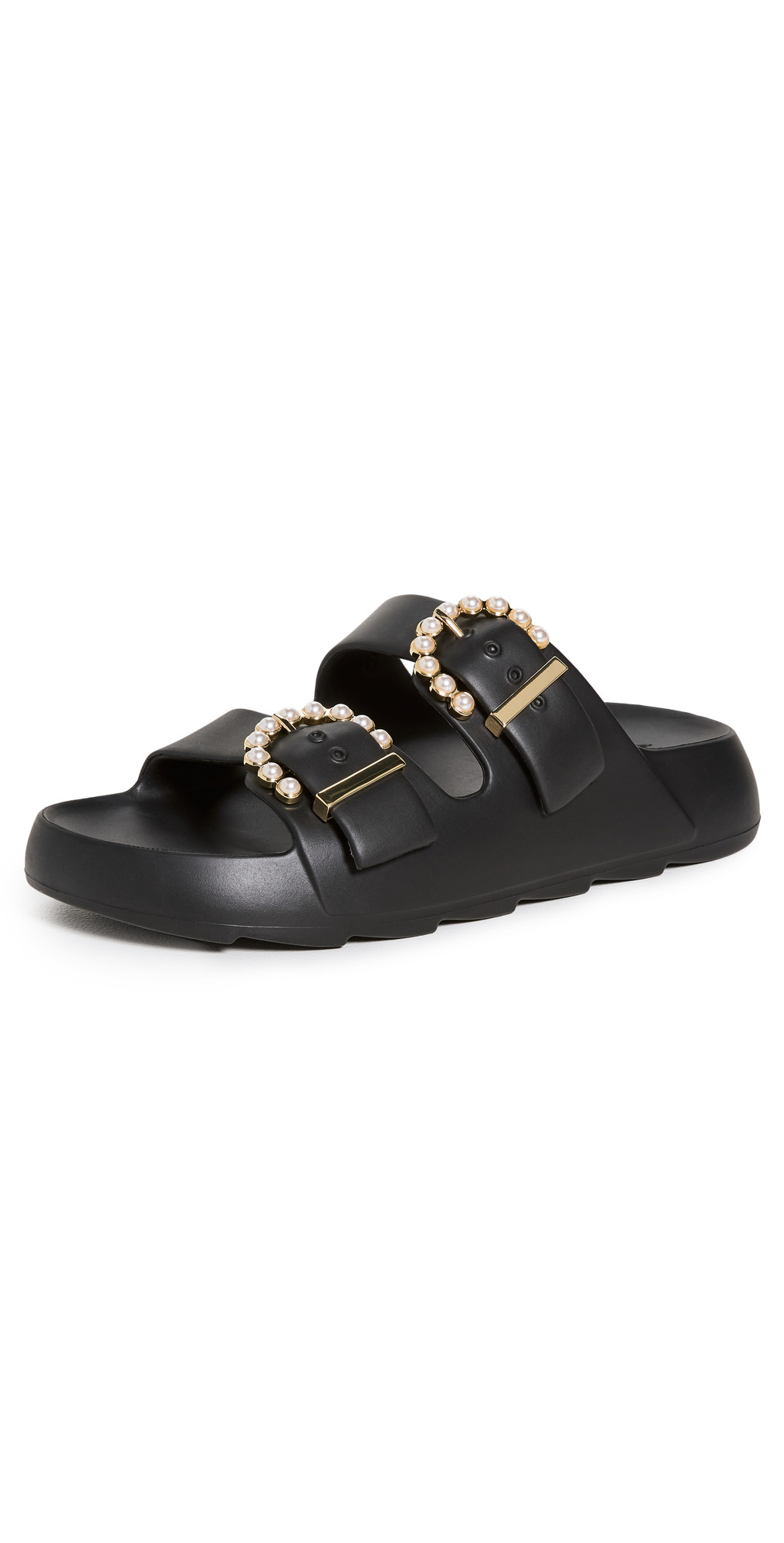 Pearl Buckle Slides | Shopbop
