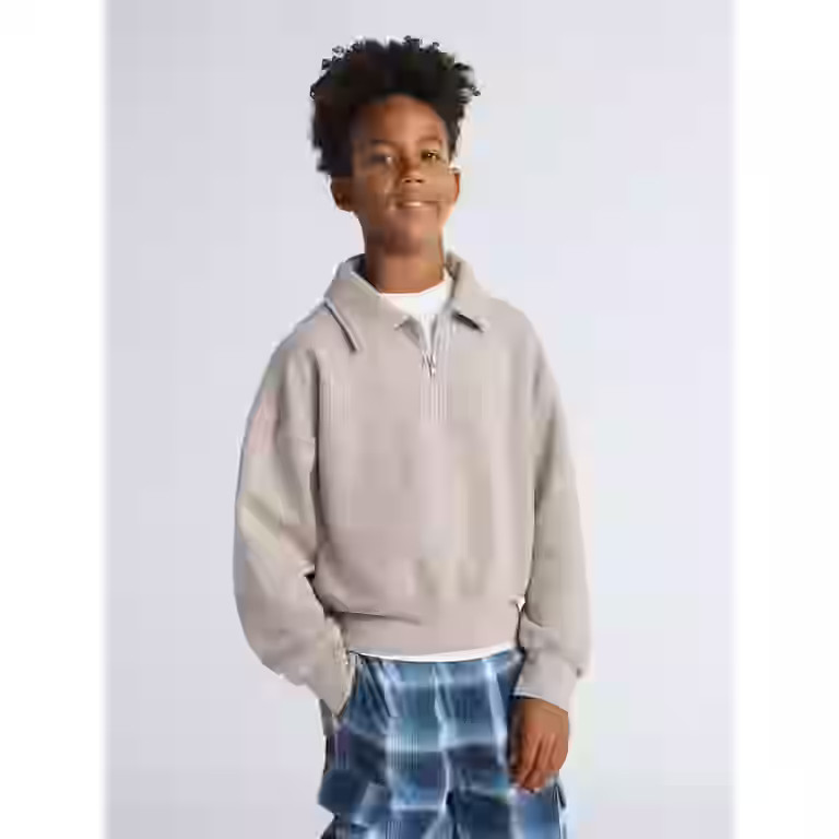 Weekend Academy Boys Fleece Quarter Zip Sweatshirt, Sizes 4-18 | Walmart (US)