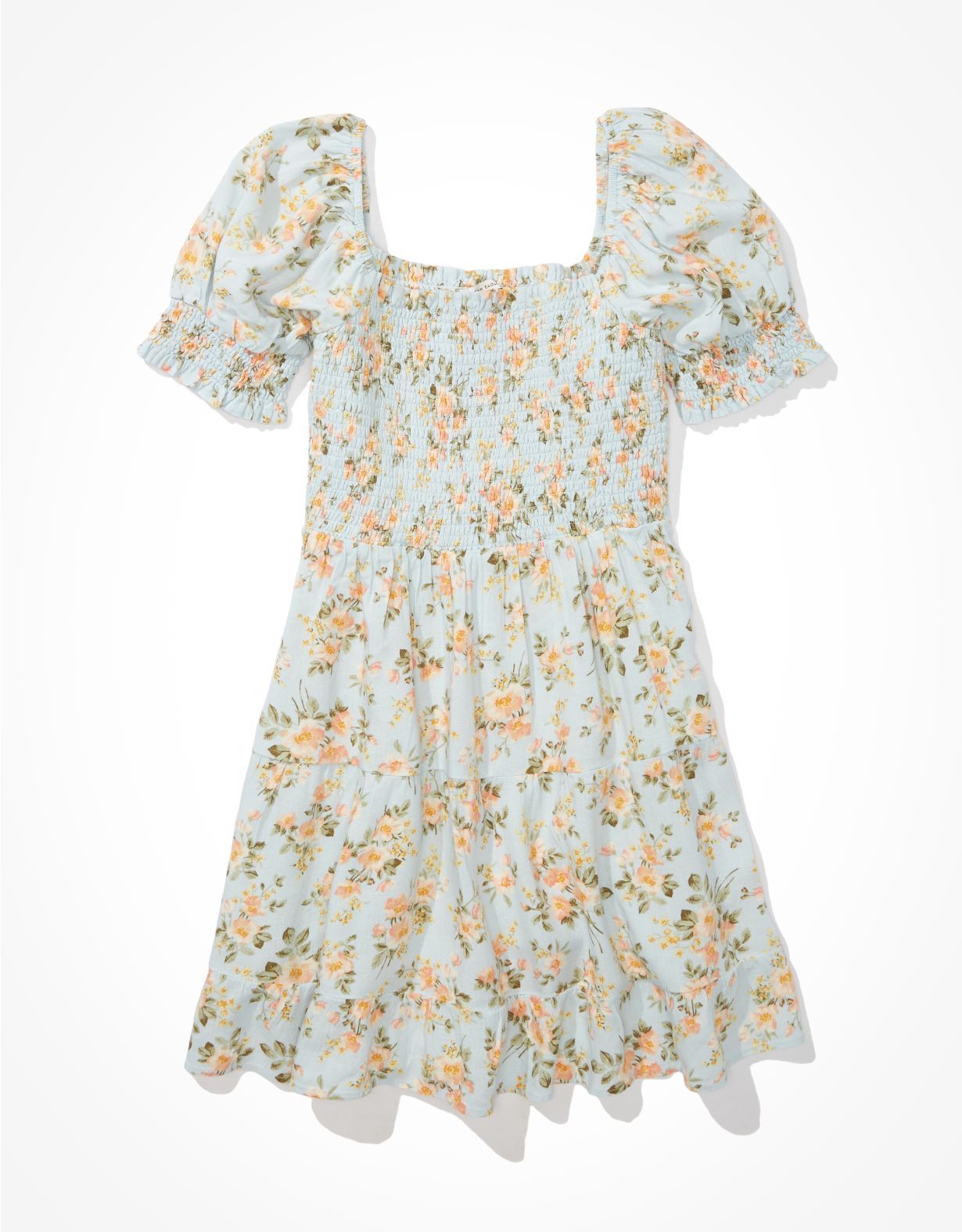 AE Picnic Pretty Puff-Sleeve Dress | American Eagle Outfitters (US & CA)