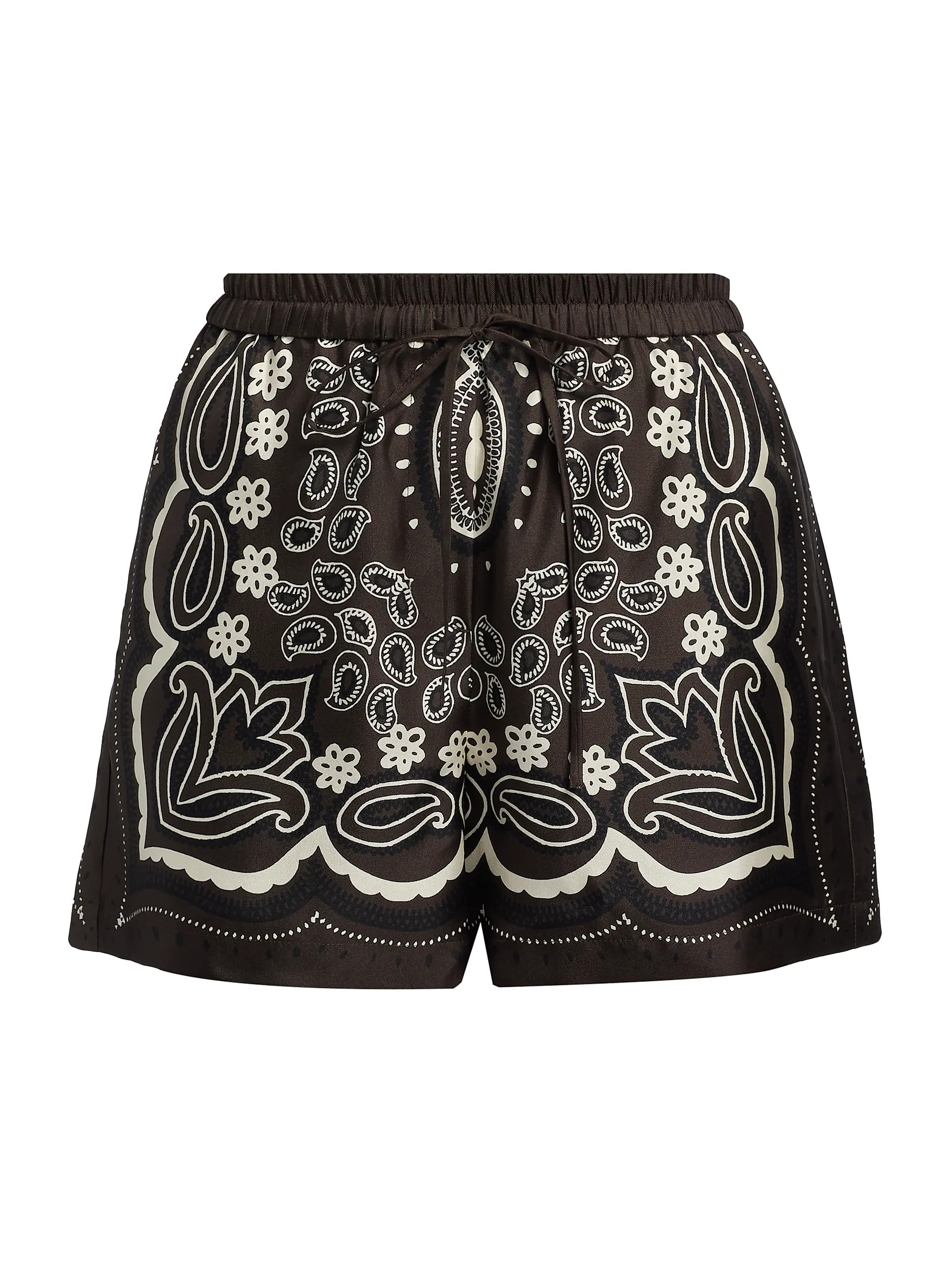 Nili Lotan Frances Silk Bandana Shorts | Saks Fifth Avenue | Saks Fifth Avenue