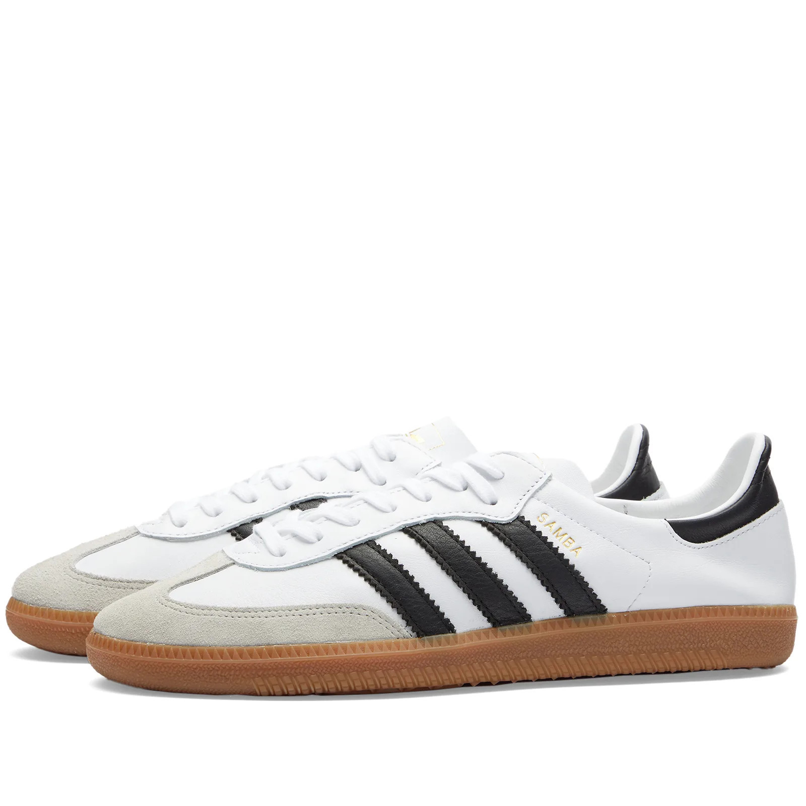 Adidas Samba Decon Sneakers in White/Black/Grey, Size UK 7 | END. Clothing