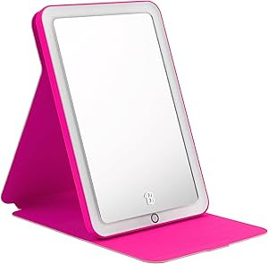 eKids Barbie Travel Mirror with Light and Adjustable Stand, Shatterproof Makeup Mirror with Recha... | Amazon (US)