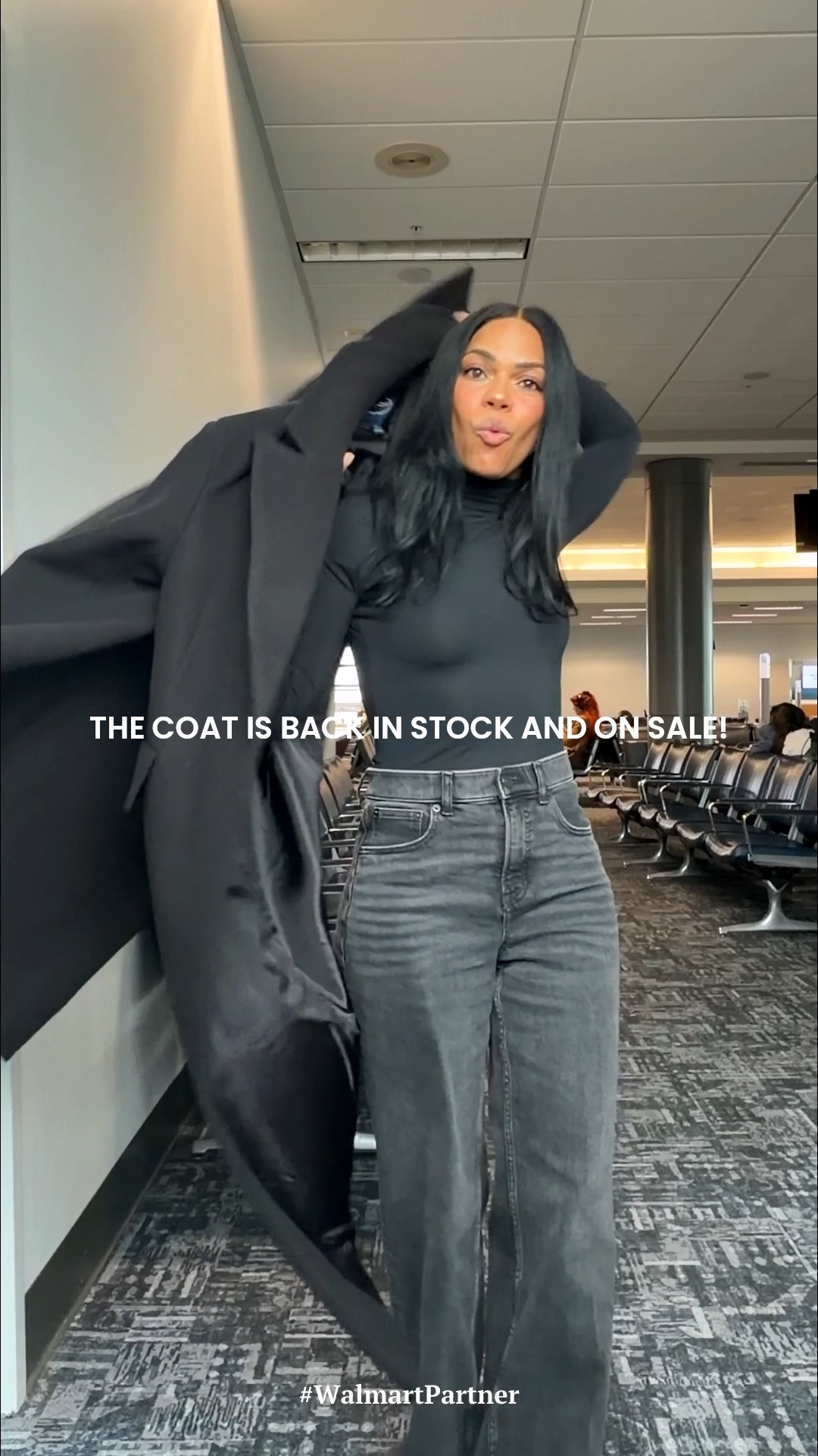 The perfectly weighty and oversized coat is back in stock and now on sale. I’ve been living in it this winter! #WalmartPartner #WalmartStyle @WalmartStyle 