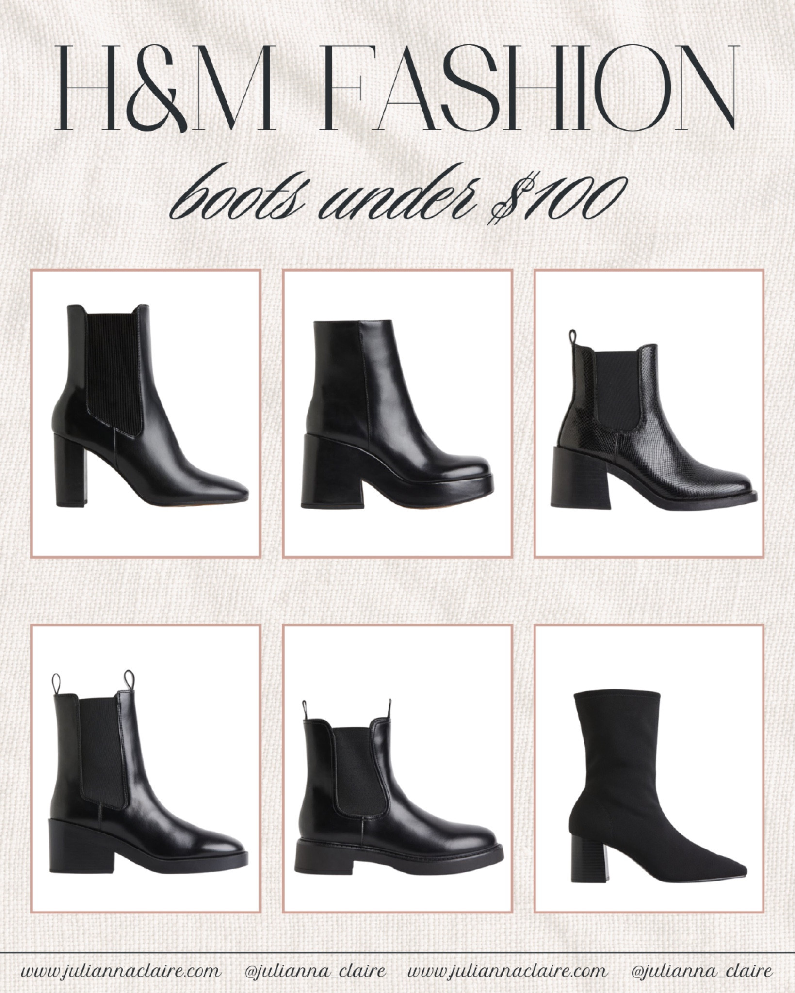 H&m booties best sale