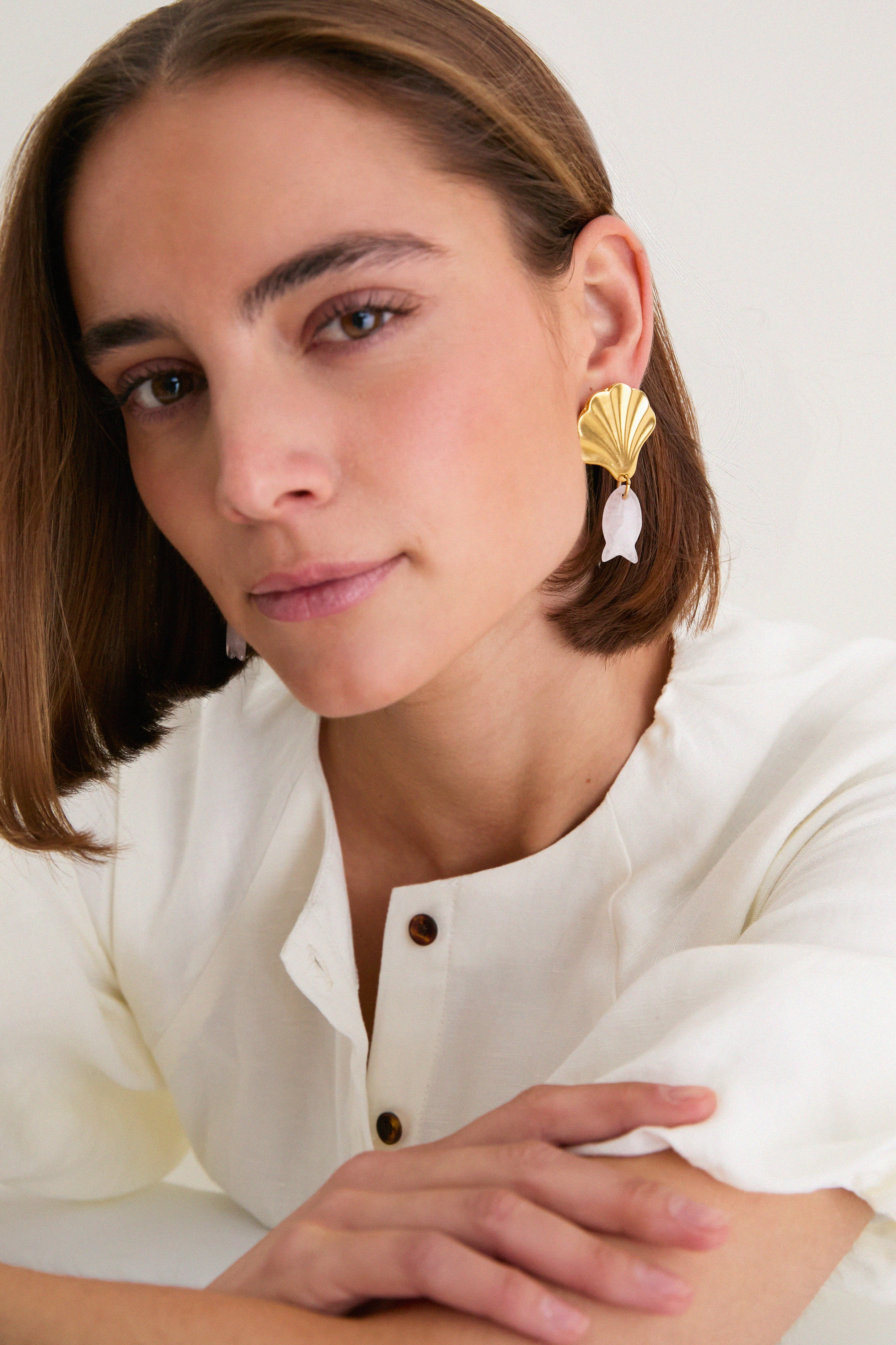 Rose Quartz Juno Earrings | Tuckernuck (US)