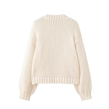 FindThy Women’s Kawaii Strawberry Embroidered Cardigan Long Sleeve V Neck Chunky Knitted Cardig... | Amazon (US)