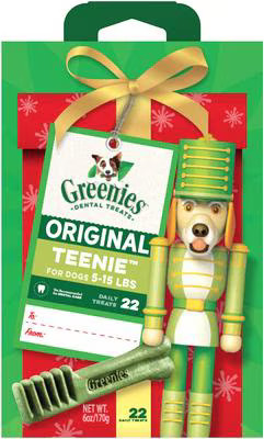 Greenies Original Natural Chicken Teenie Holiday Dental Dog Treats, 22 count | Chewy